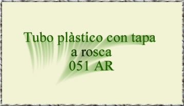Detalle de tubo plastico con tapa a rosca 051 AR material polipropileno capacidad 21 centimetros cubicos consulte ante cualquier duda