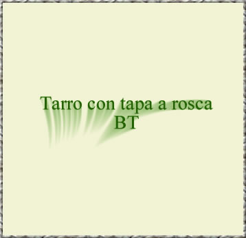 Tarro plastico con tapa a rosca