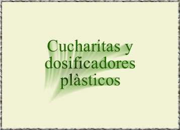 Detalle de cucharitas y dosificadoresplasticos